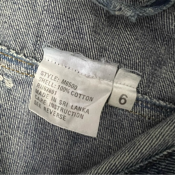 Vintage distressed denim jacket kids size 6 - Picture 5 of 8